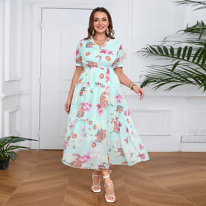sachin and babi light blue dress Baltic Born Womens Birdie Maxi Dress | Blue + Blush Floral main image 1