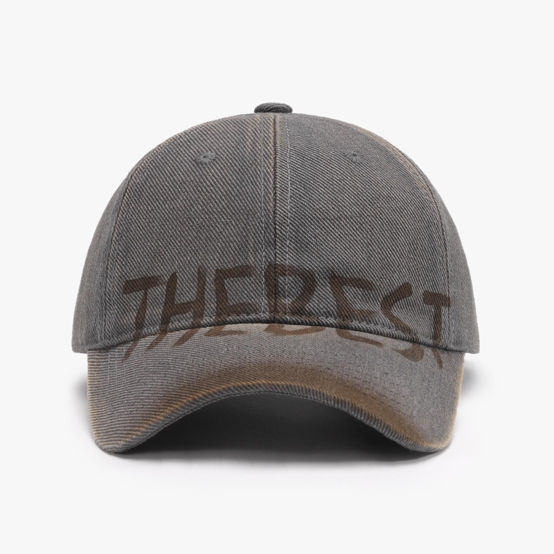 Graffiti letters fashion all-match cap outdoor curved brim soft top baseball cap Grey FREESIZE