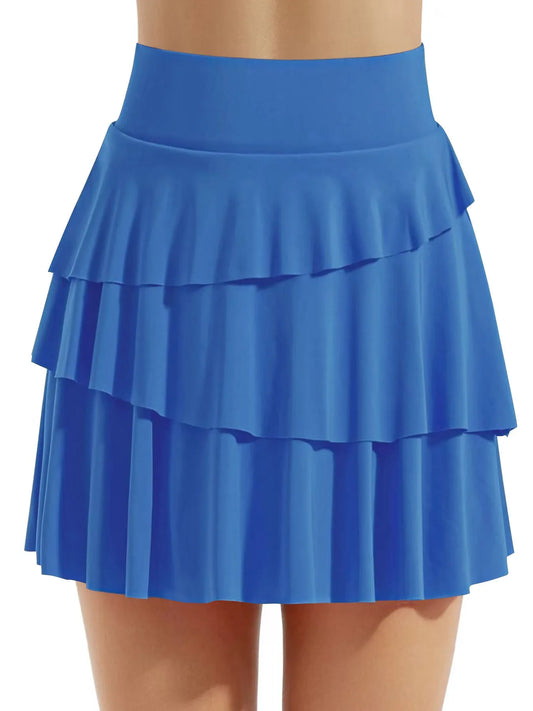 Tiered Ruffle Active Skort