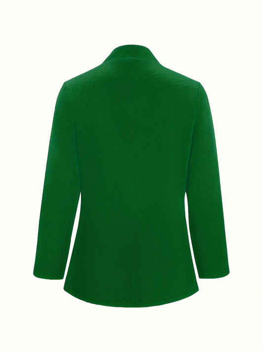 Open Front Blazer with Long Sleeves