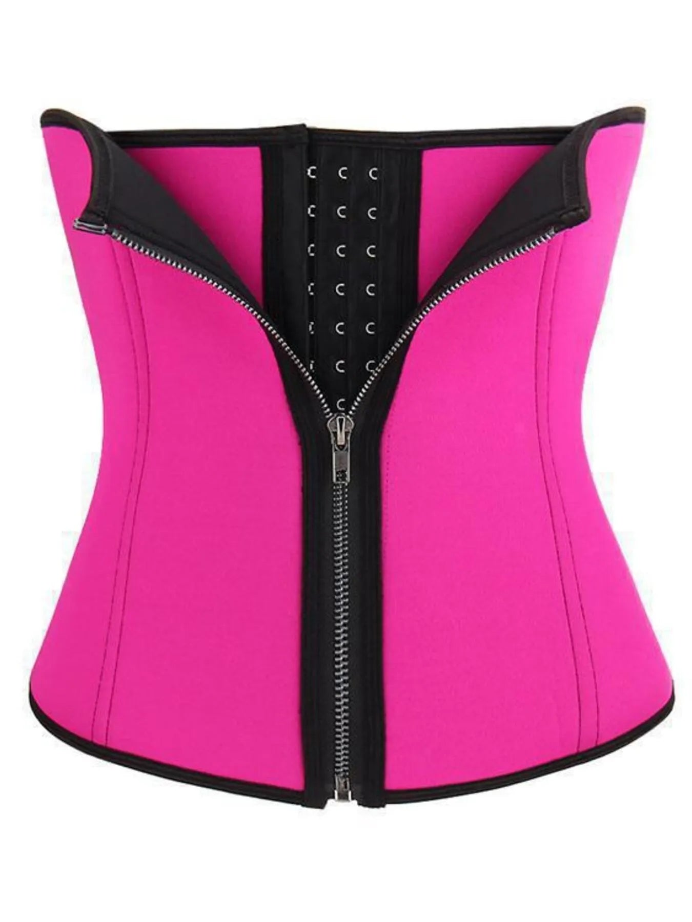 Full Size Zipper Shaping Band with Hook and Eye Closure Plus Size Rose Red
