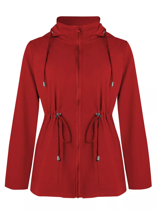 Zip Up Waterproof Hooded Outerwear
