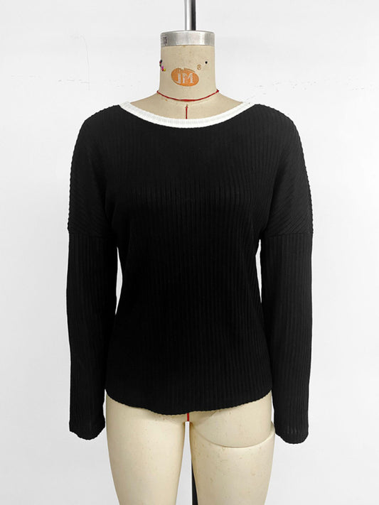 New Sexy Backless Bow Design T-shirt