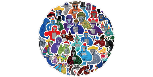 60pcs Gorilla Tag Stickers – Fun, Vibrant, and Waterproof!