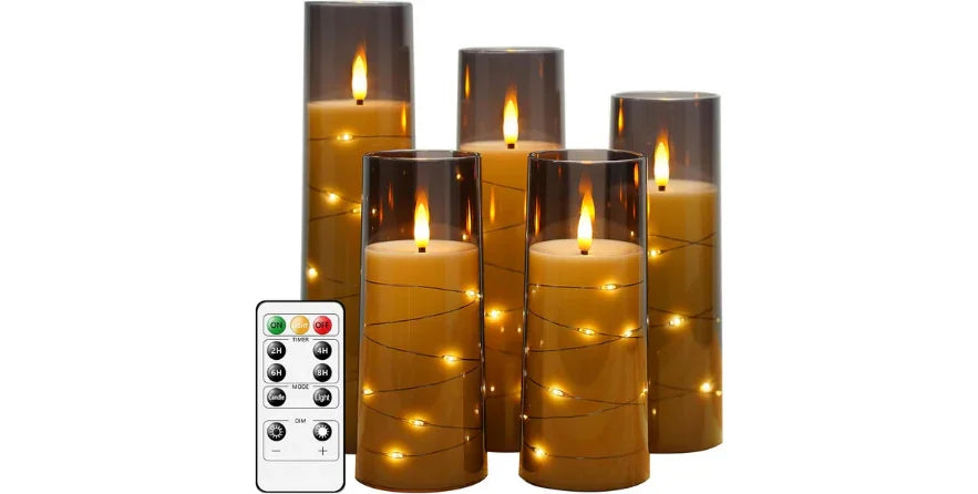 Flameless LED Candles with Timer for Elegant Home Décor and Safety