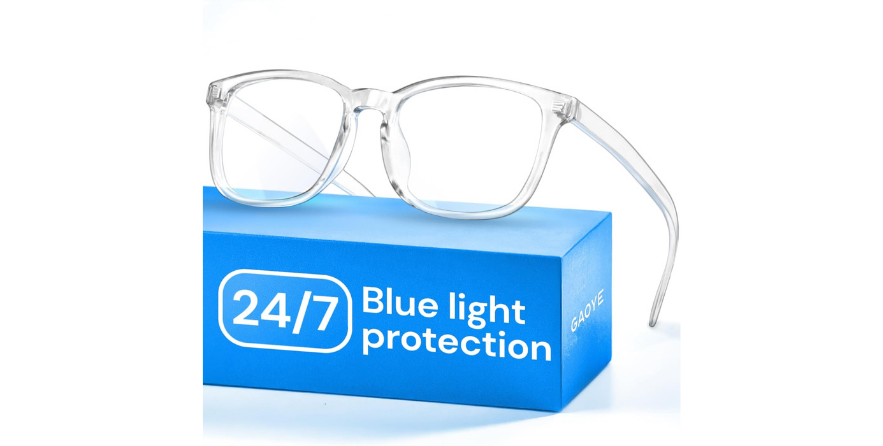 Clear Vision, Less Strain: Gaoye Transparent Blue Light Glasses