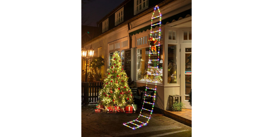 LED Ladder Lights with Climbing Santa – A Perfect Christmas Decoration