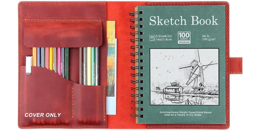 Robrasim Handmade Leather Sketchbook Cover – Artistic Elegance in Every Detail