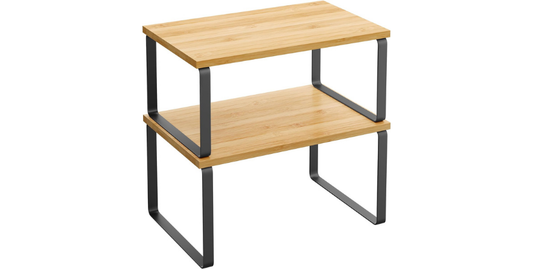 SONGMICS Cabinet Organizer Shelf – Stackable & Expandable for Kitchen or Home