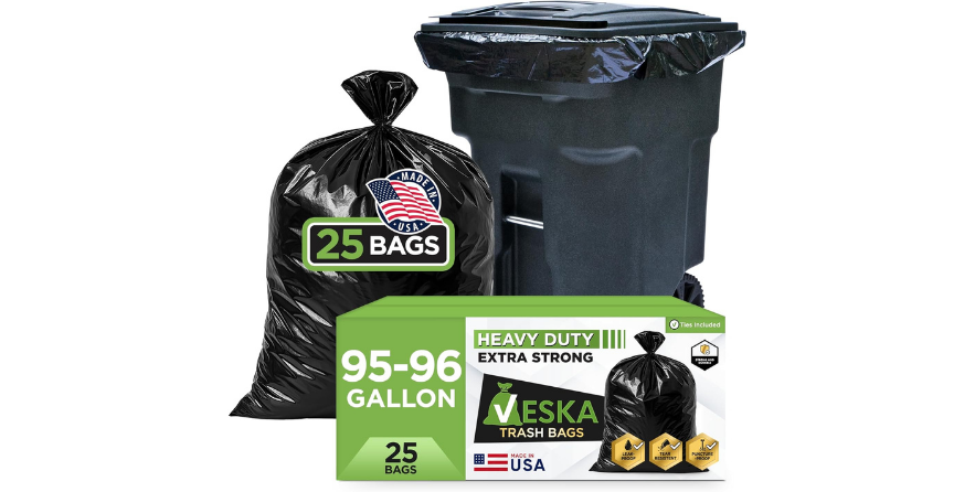 Heavy-Duty Cleanup Made Easy: Veska 95–96 Gallon Extra Large Trash Bags