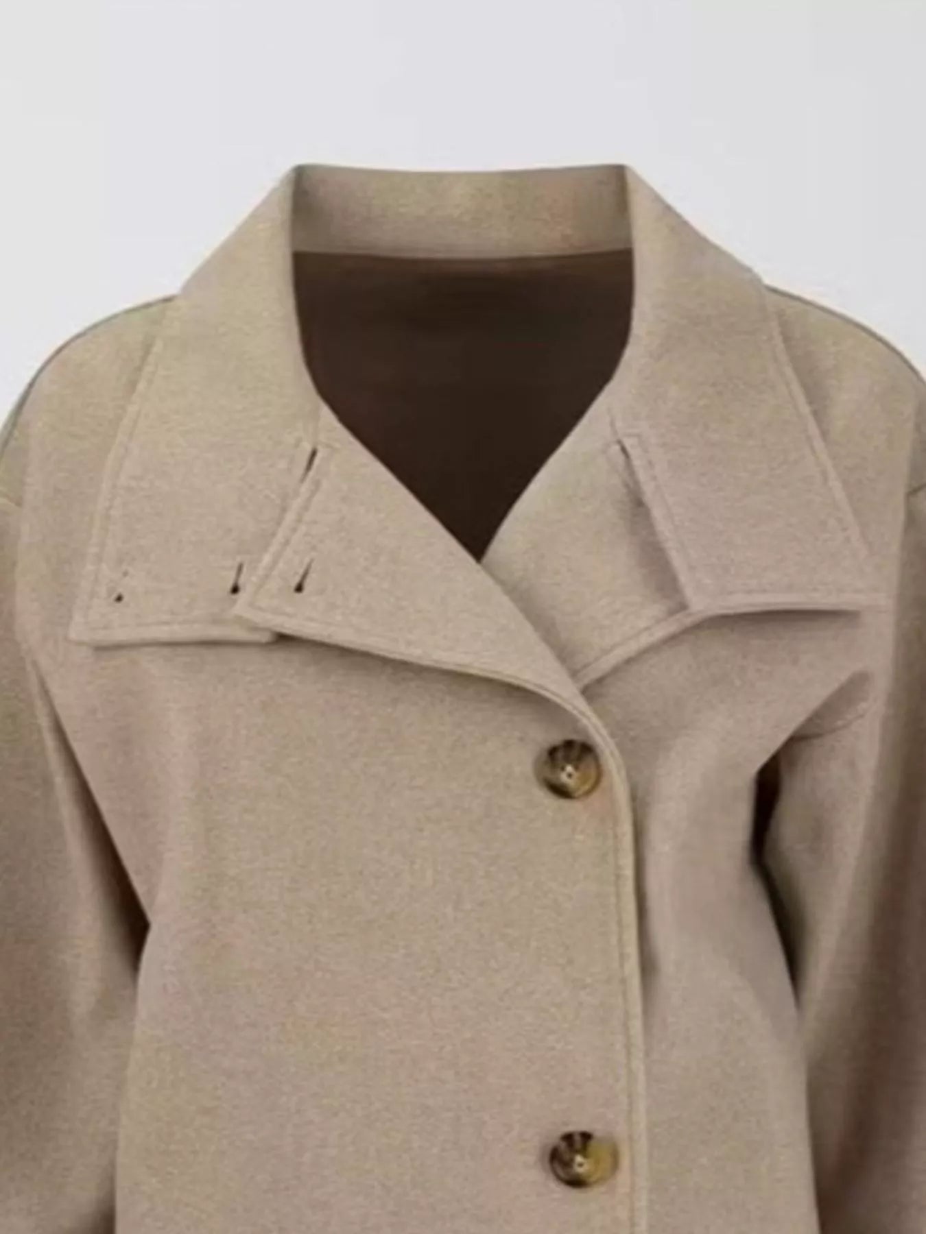 Wool Blend Long Sleeve Outerwear