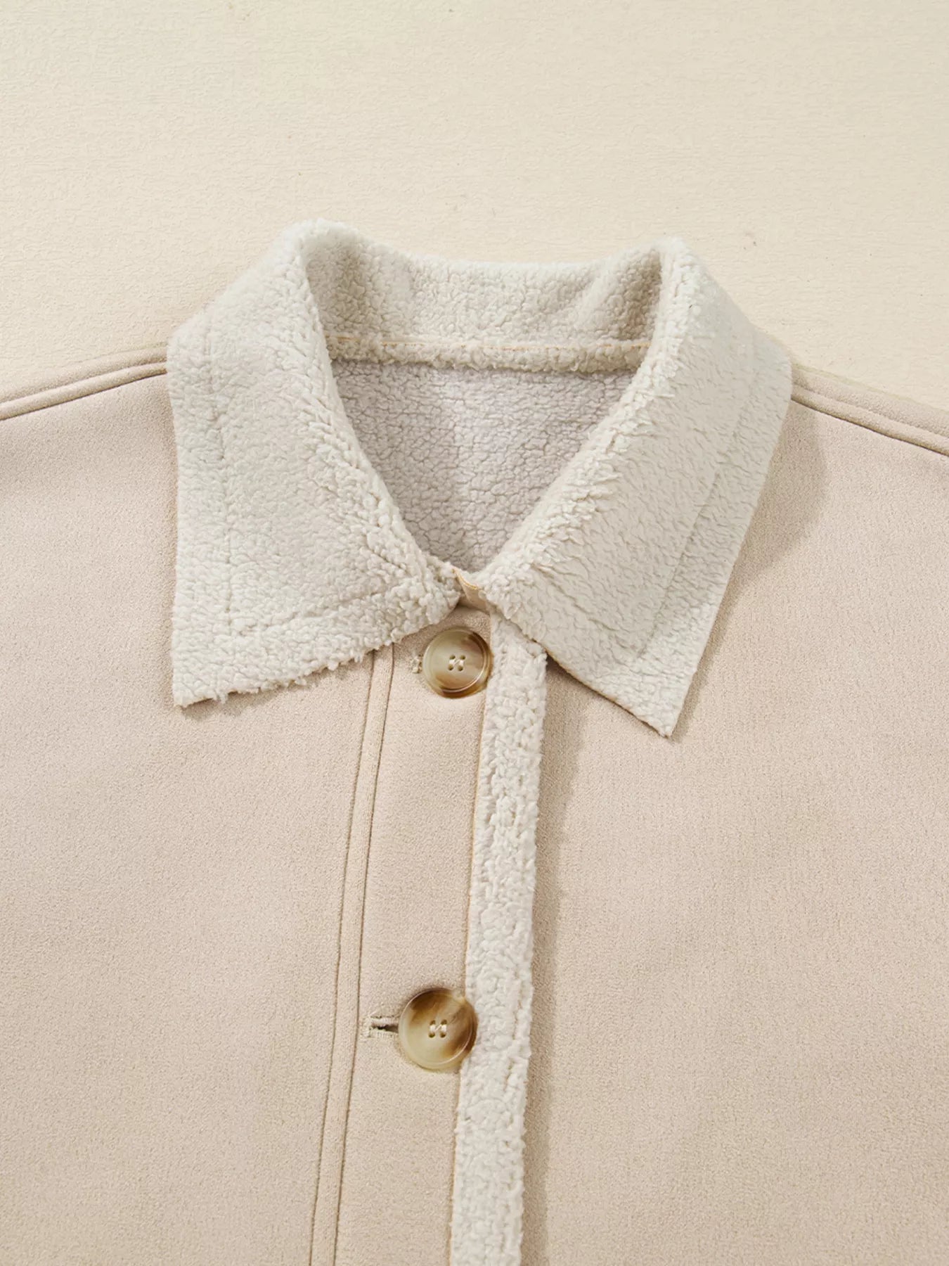 Suede Sherpa Lined Western Loose Jacket