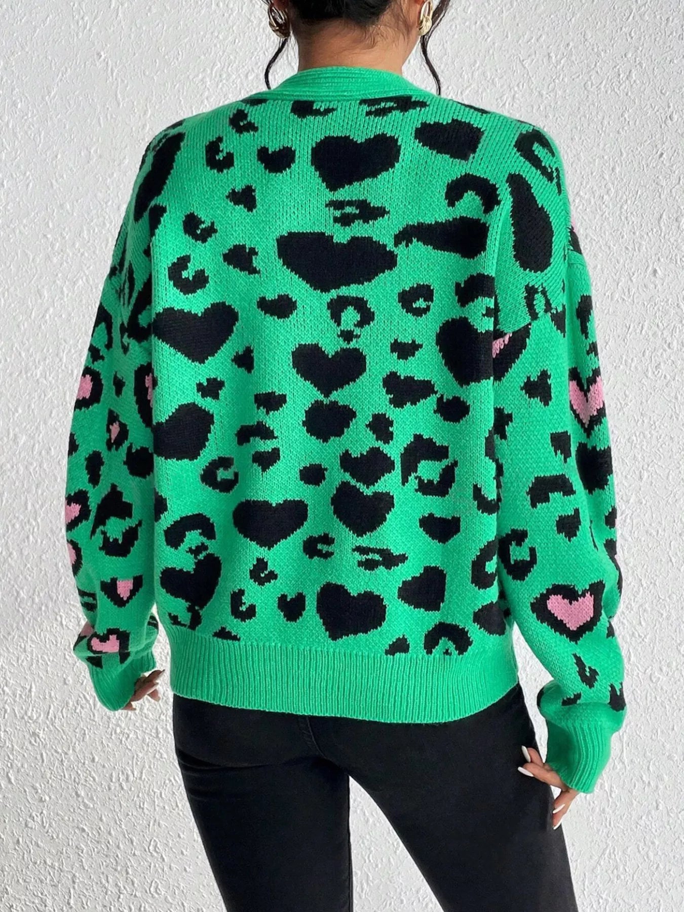 Leopard Button Front Cardigan