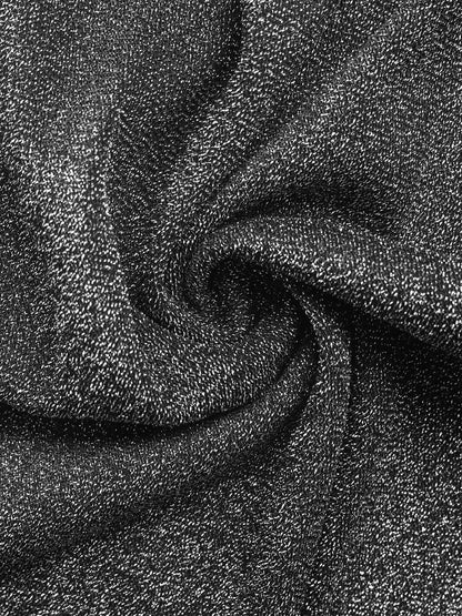 Glitter One Shoulder Long Sleeve Wide Leg Jumpsuit