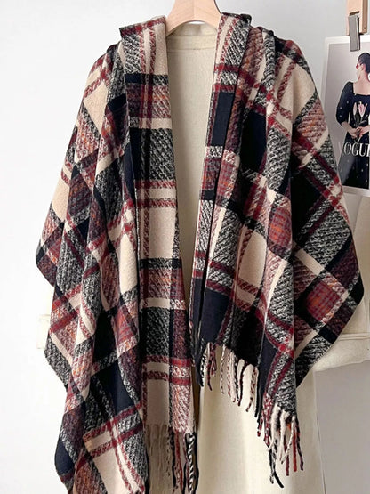 Warm Plaid Winter Scarf