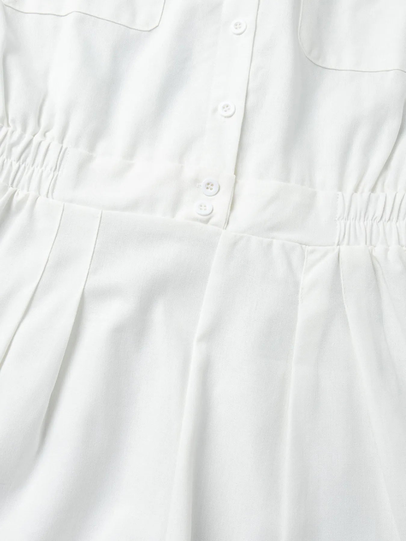 Casual Button Front Long Sleeve Romper