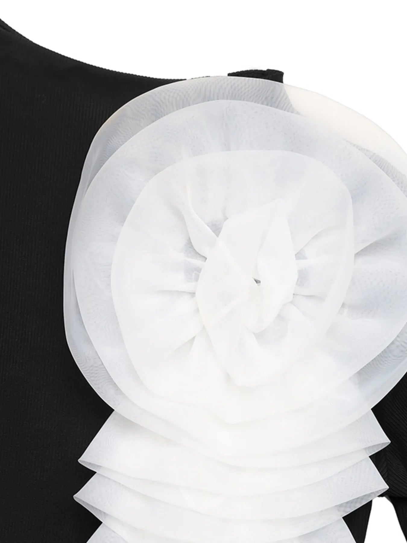 Flower Round Neck Long Sleeve Bodysuit