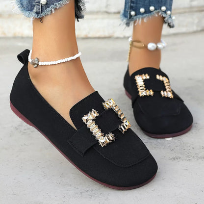 Decor Buckle Round Toe Slip-On