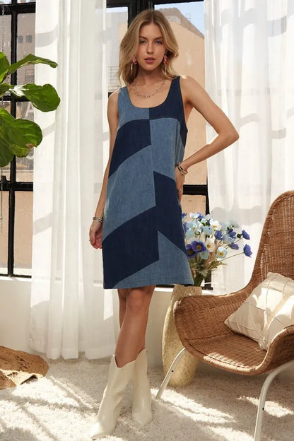 ADORA Pin Stripes Ruffled Mini Dress