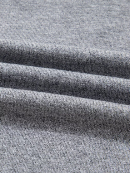 Contrast Striped Trim V Neck Varsity Sweater