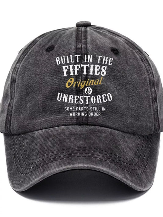 Letter Adjustable Baseball Cap Black One Size