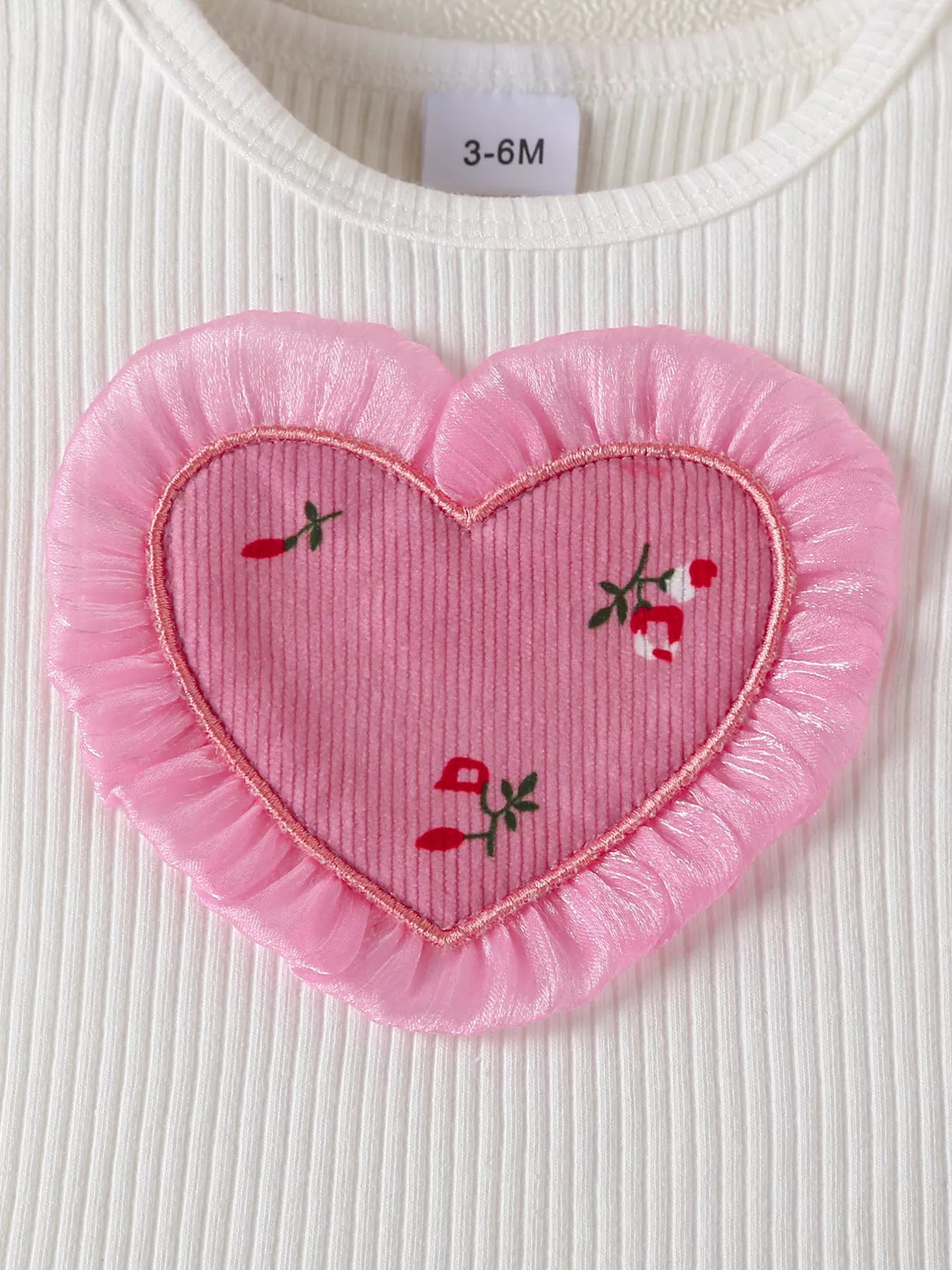 Children's Ruffled Bodysuit and Floral Pants Outfit Set with Headband