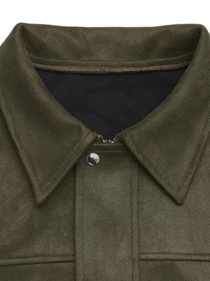 Zip Up Drop Shoulder Jacket