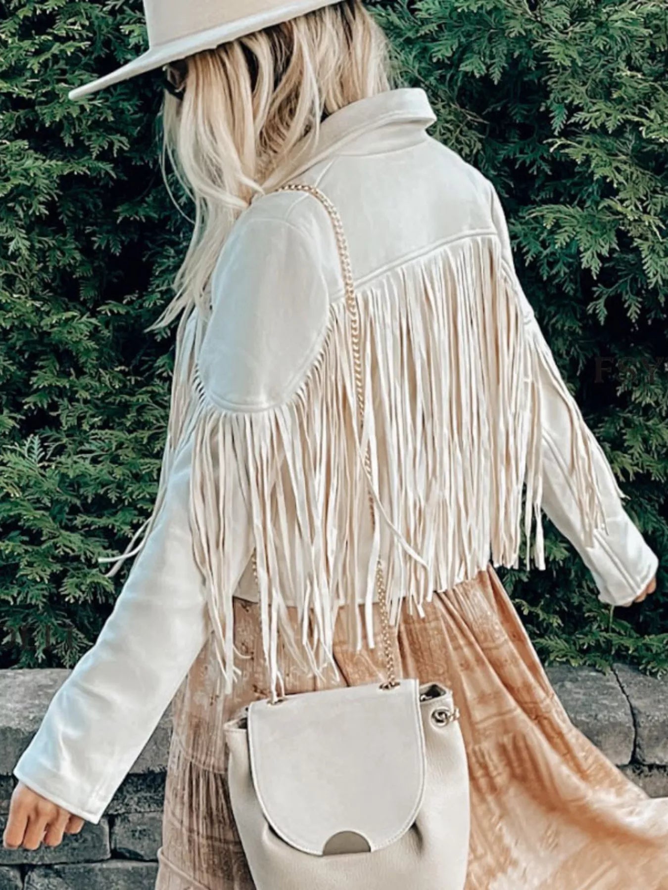 Fringe Open Front Cropped Jacket