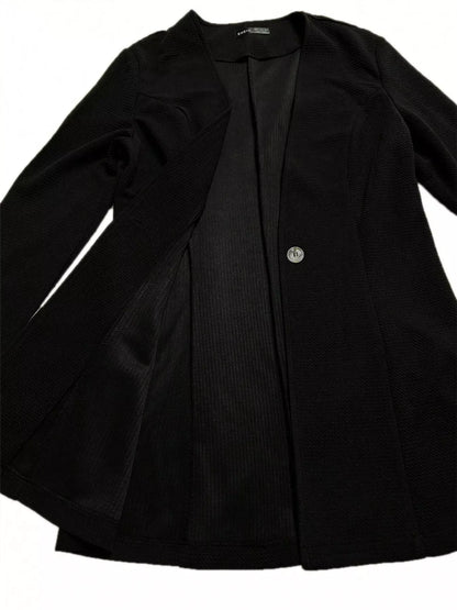 One Button Long Sleeve Blazer