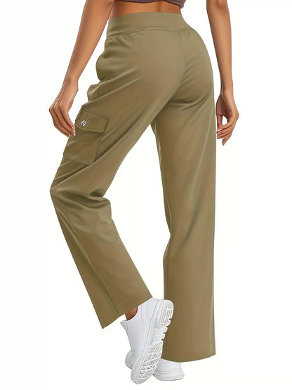 Relaxed Fit Active Pants with Drawstring Waist