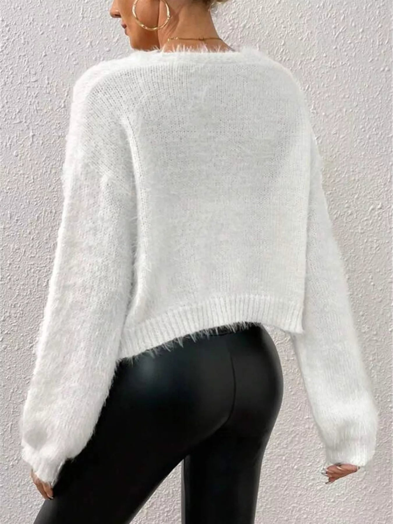 Open Front Long Sleeve Cardigan