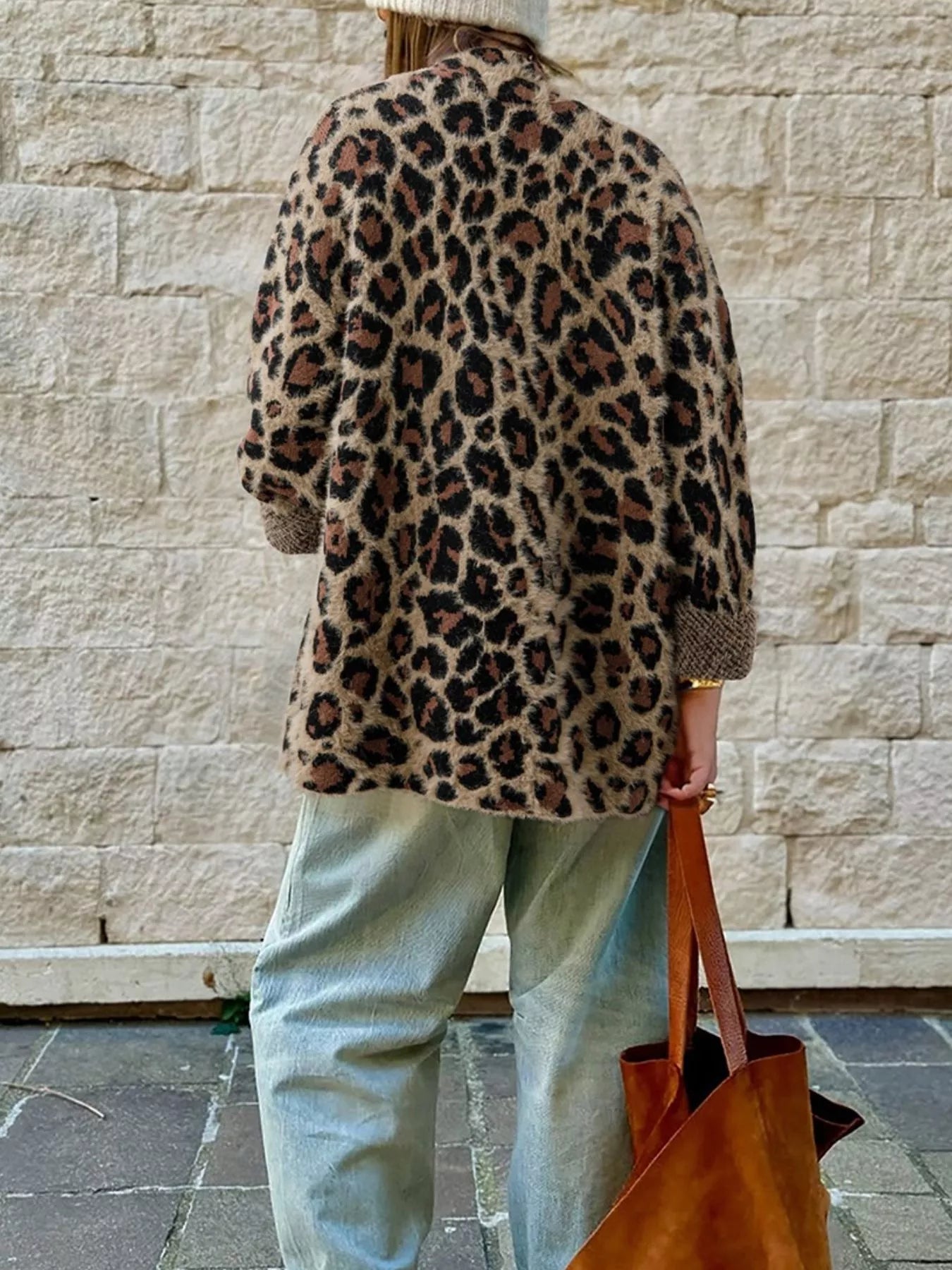 Leopard Open Casual Cardigan