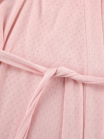 Tie Waist Kimono Sleeve Lounge Nightgown