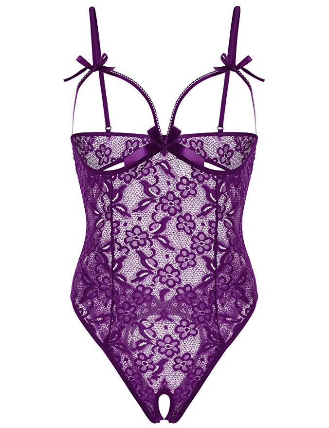 Sexy Lingerie Sexy Sleepwear Open-End Jumpsuit