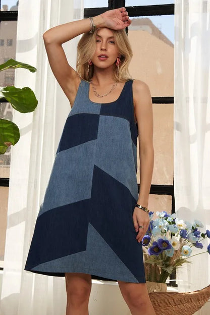 ADORA Pin Stripes Ruffled Mini Dress