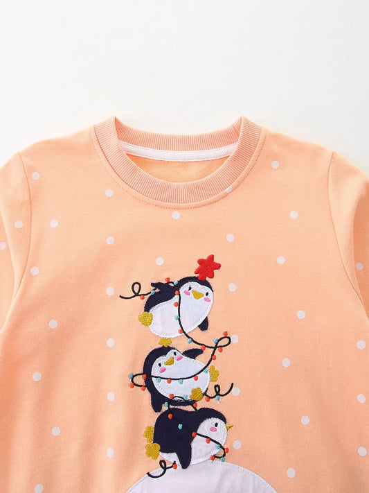 Children's Penguin Round Neck Sweatshirt
