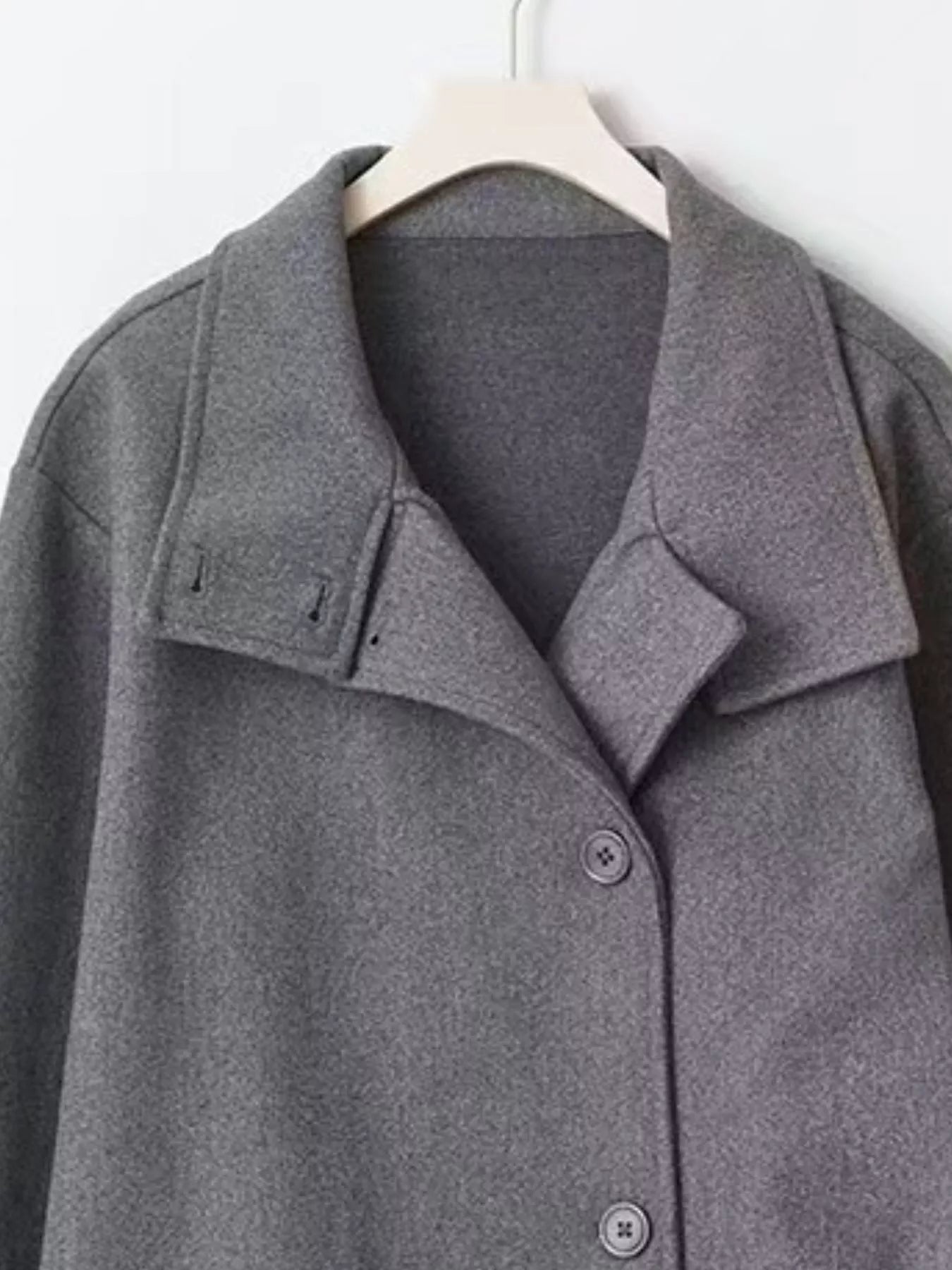 Wool Blend Long Sleeve Outerwear