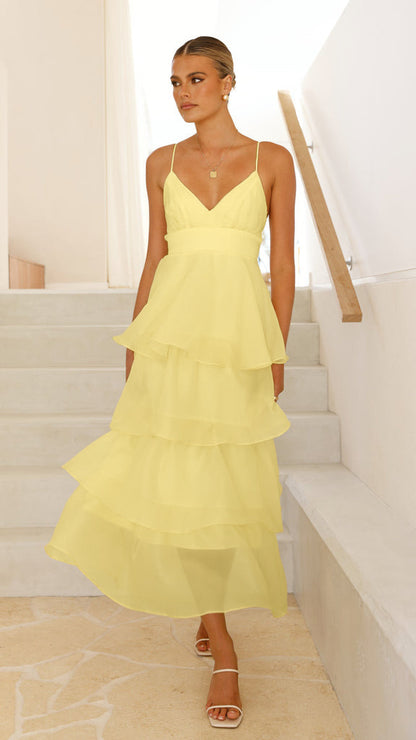 Sexy Backless Spaghetti Straps Cake Pleated Lace up Evening Party Dress Slim Fit Dress Women