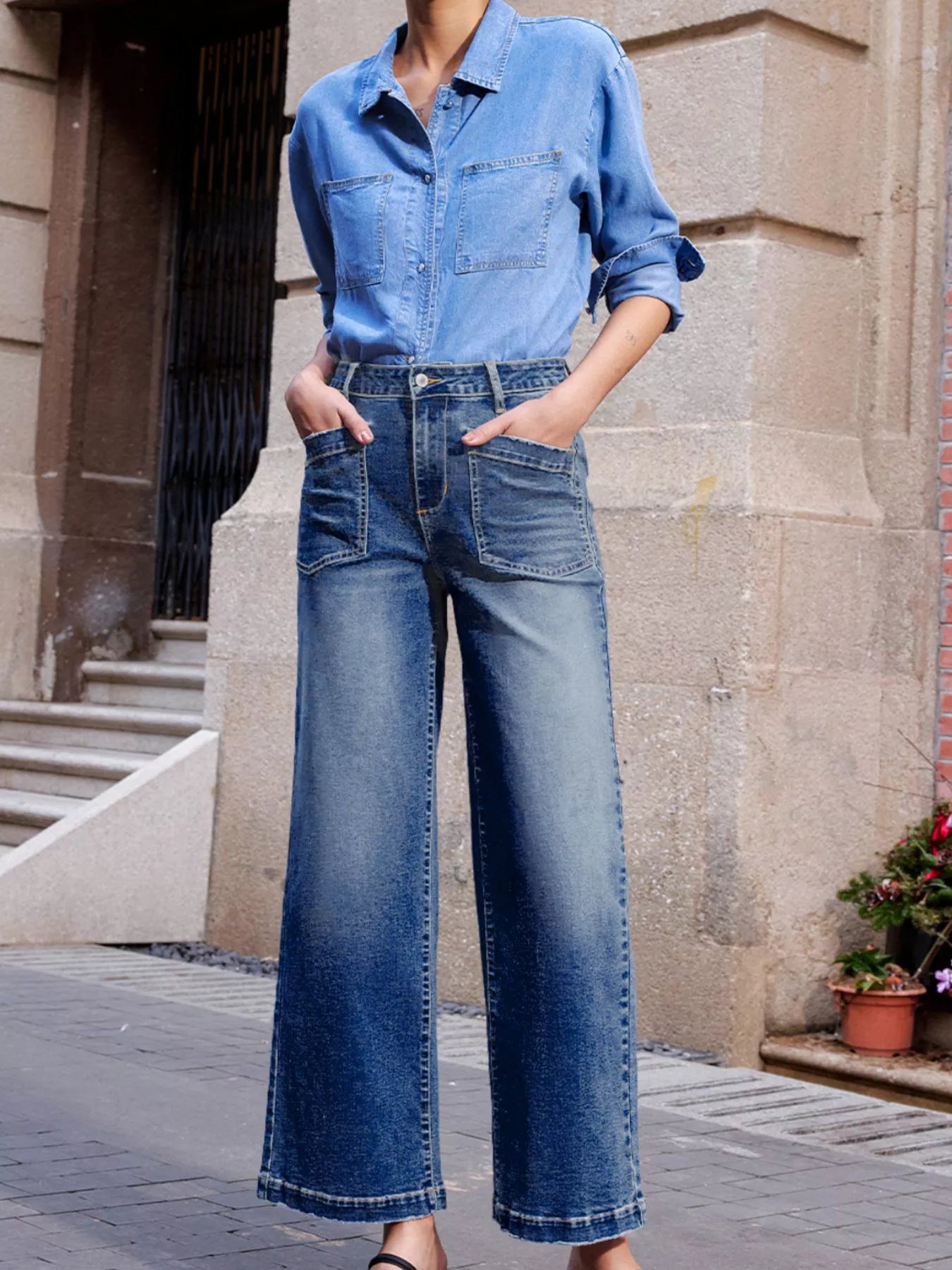 Patch Pocket Shift Jeans