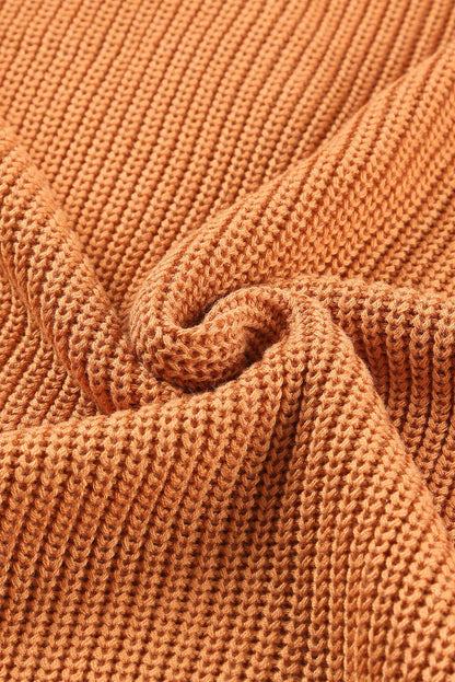 Back To School Sweater - Cutout Back Cold Shoulder Long Sleeve Sweater