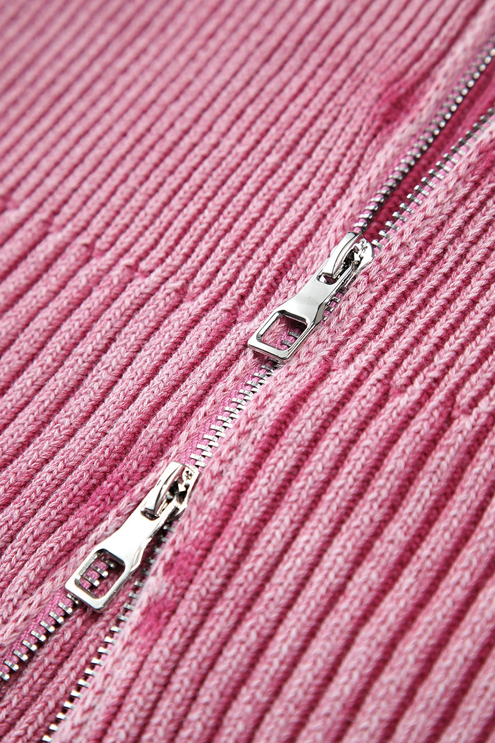 Back To School Sweater - Double Take Ribbed Off-Shoulder Zip Up Long Sleeve Cardigan