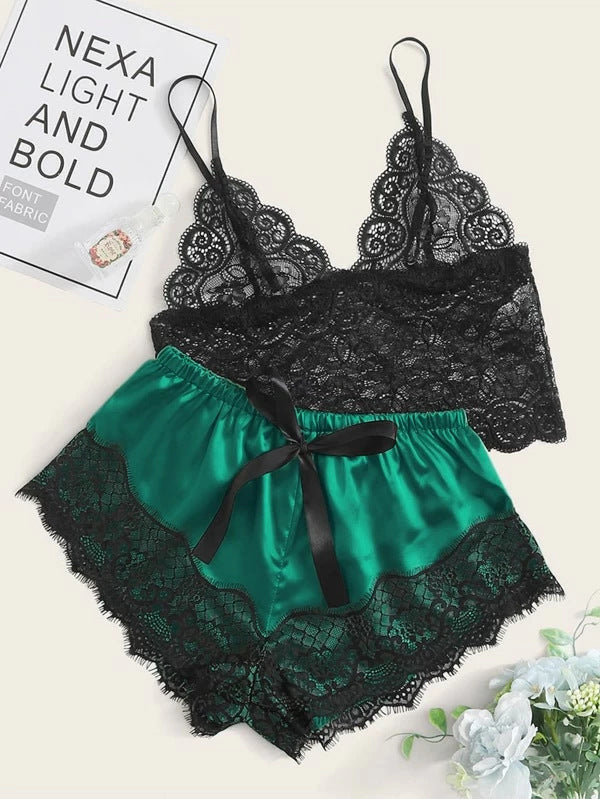 Pajamas Artificial Silk Home Wear Women Sexy Underwear