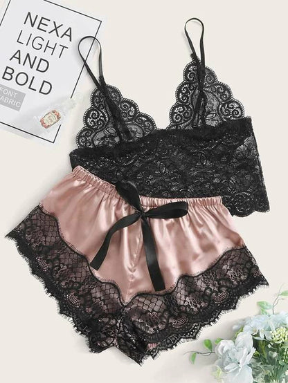 Pajamas Artificial Silk Home Wear Women Sexy Underwear