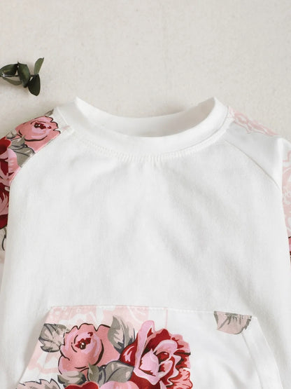 Children's Floral Top and Pants Set