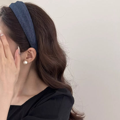Denim Padded Wide Headband