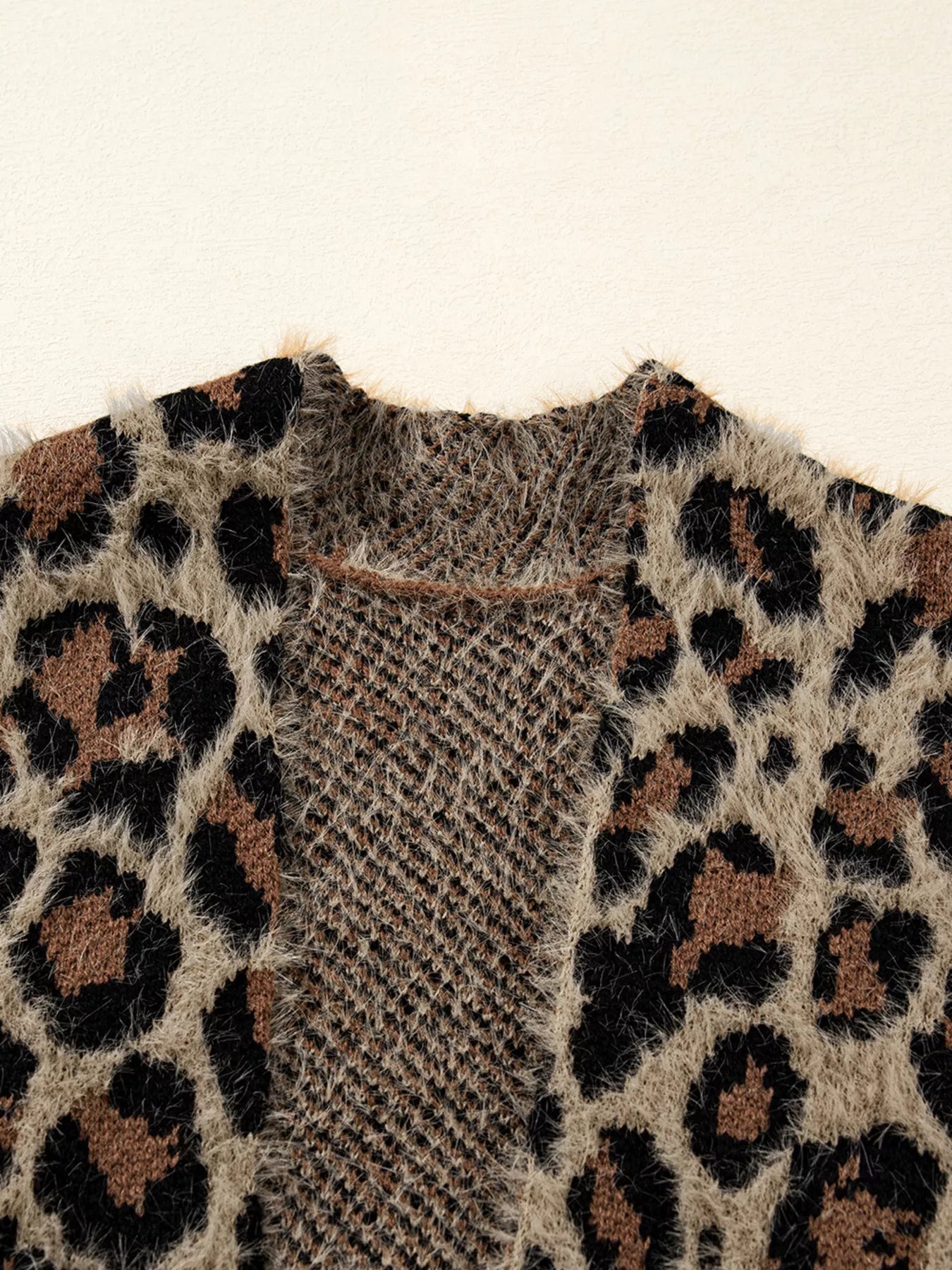 Leopard Open Casual Cardigan