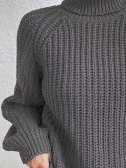 Full Size Turtleneck Long Sleeve Sweater Plus Size