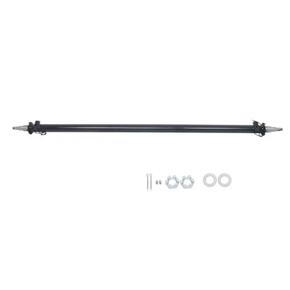 Thomletha Trailer Axle Only Beam with Idler 95 Hub Face 80 Spring Center 6000lbs, 3 Tube Diameter 6.3mm Wall Thickness - electromagnetic Brakes Available