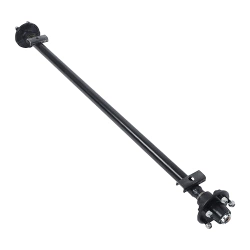 Thomletha Trailer Axle 2000 lbs Axle Beam 5 Lug Trailer Axle 56.5 inch Hub Face 46.5 inch Spring Center