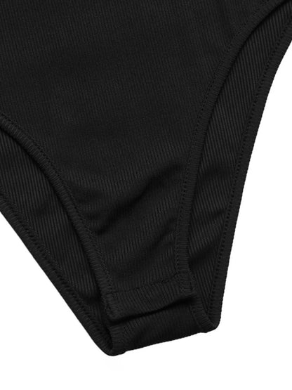 Flower Round Neck Long Sleeve Bodysuit